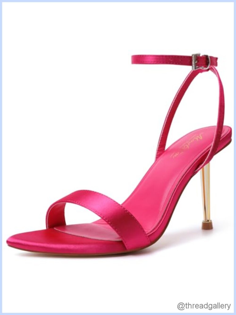 Strappy Stiletto Heeled Sandals Pointed Toe Ankle Strap Party Prom Heels